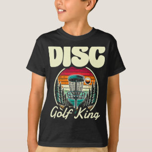 Camiseta Rey del Disc Golf Atardecer Forestal Retro