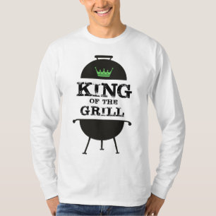 Camiseta Rey Del Grill, Corona Verde Negra