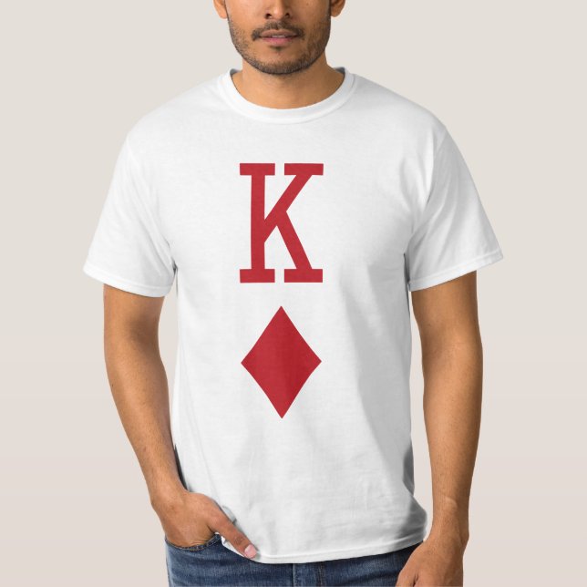 Camiseta Rey del naipe del rojo de los diamantes (Anverso)