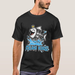 Camiseta Rey del Océano Pez Divertido Esqueleto Dibujo Anim