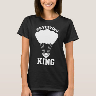 Camiseta Rey del Paracaidismo Ilustración Silueta de Paraca