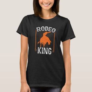 Camiseta Rey del Rodeo de Montar Toros Vaquero Jaripeo Jine
