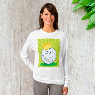 Camiseta Rey Divertido del Golf de Bolas de Golf