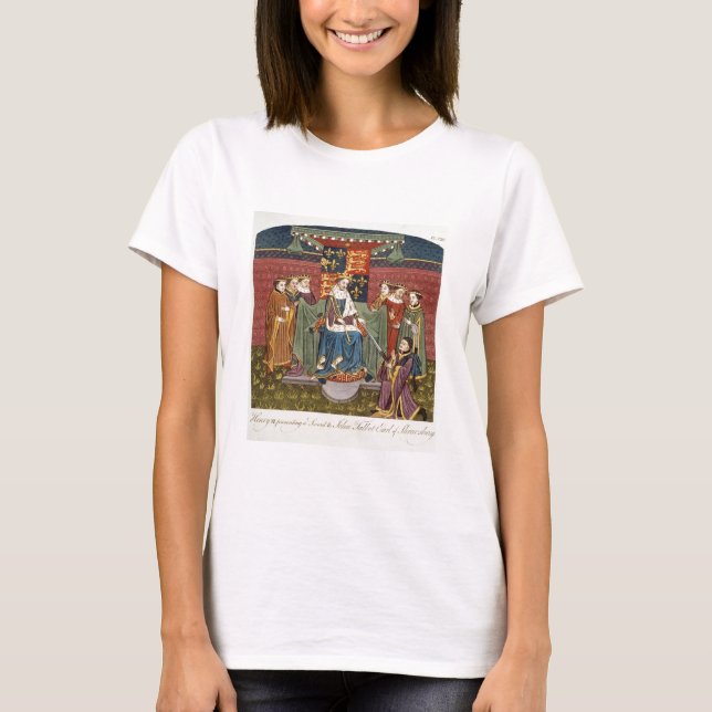 Camiseta Rey Enrique VI (1421-71) presentando una espada a  (Anverso)