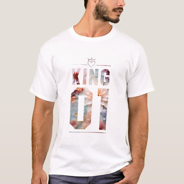 Camiseta Rey flor y Reina 01 (Anverso)