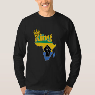 Camiseta Rey Gabón Con Bandera Gabonesa En África Mapa De P
