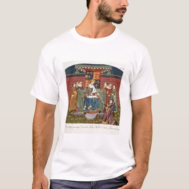 Camiseta Rey Henry VI (1421-71) que presenta una espada a (Anverso)
