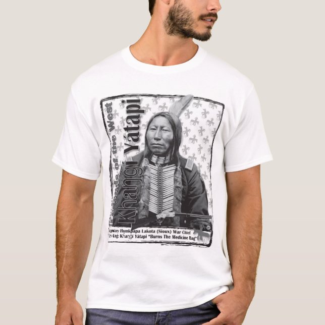 Camiseta Rey Hunkpapa Lakota Chief del cuervo (Anverso)