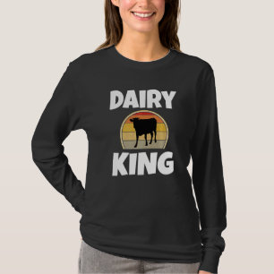 Camiseta Rey Lácteo Granjero De Ganado Agricultura Vaca Ret