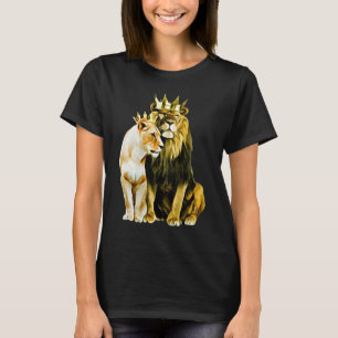 Camiseta Rey León Corona Reina Leona Corona