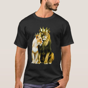 Camiseta Rey León Corona Reina Leona Corona