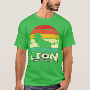 Camiseta Rey León De Animales retro
