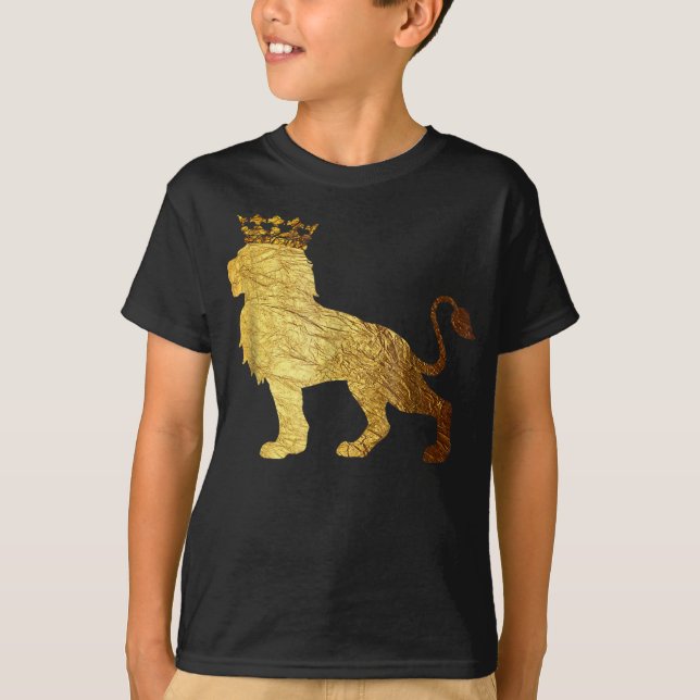 Camiseta Rey León de Oro | Animales silvestres (Anverso)