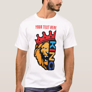 Camiseta Rey León – Diseño de Animal de Poder Fuerza Real