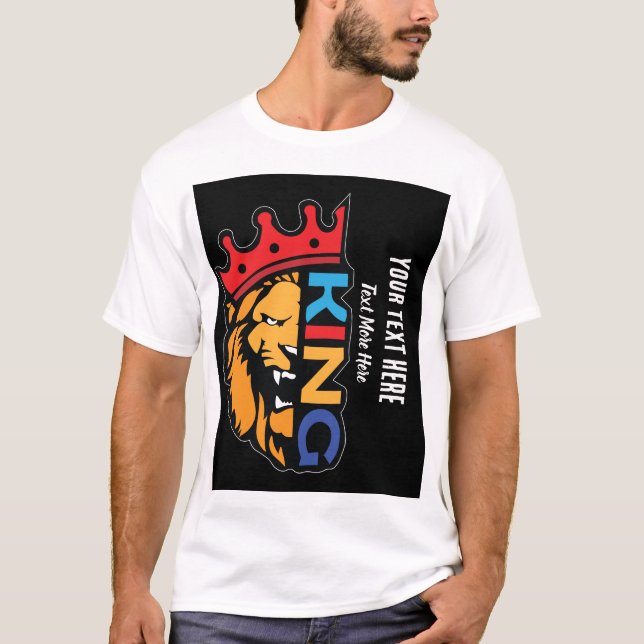 Camiseta Rey León – Fuerza Real Diseño de Animal de Poder (Anverso)