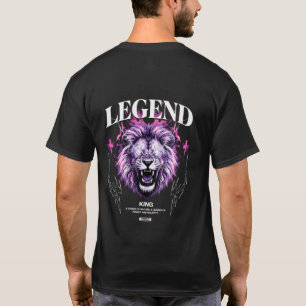 Camiseta Rey Leyenda – Fierce León Streetwear Gráfico