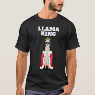 Camiseta Rey Llama Divertido Chicos Llama Hombres Llama