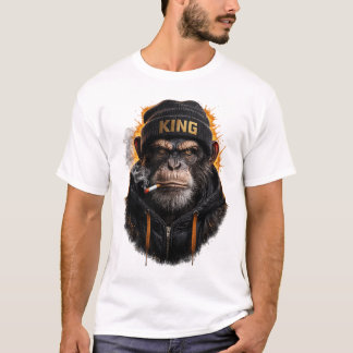 Camiseta Rey Mono Fumando – Rey de la Calle Urbana
