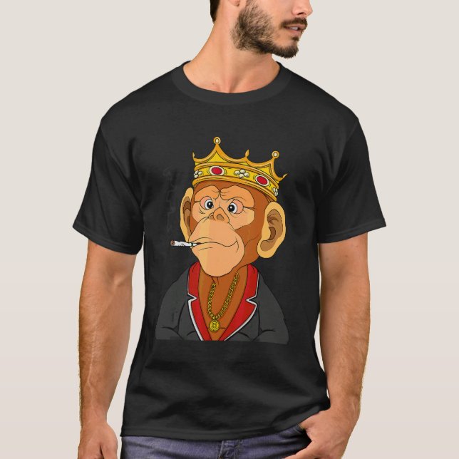 Camiseta Rey Mono NFT con Tema de Pandilla (Anverso)