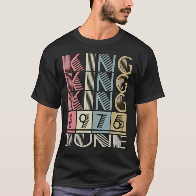 Camiseta Rey nacido en junio de 1976 (Anverso)