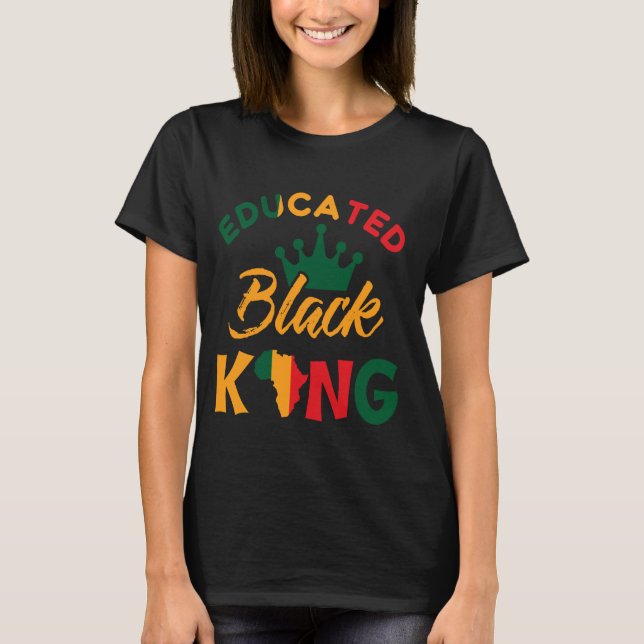 Camiseta Rey negro educado (Anverso)