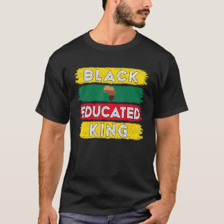 Camiseta Rey negro educado negro afroamericano H negro