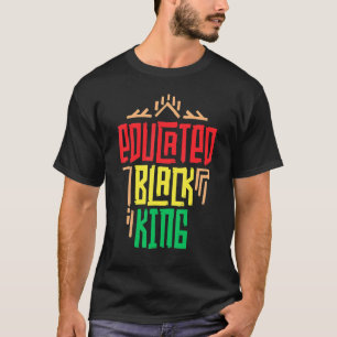 Camiseta Rey negro educado para hombres varones Mes de hist