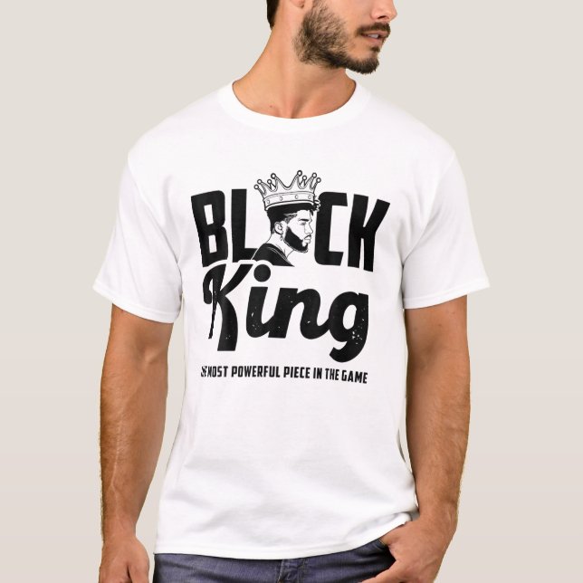 Camiseta Rey Negro El Jugador Más Poderoso Padre Papá Bru (Anverso)