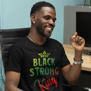 Camiseta Rey negro fuerte