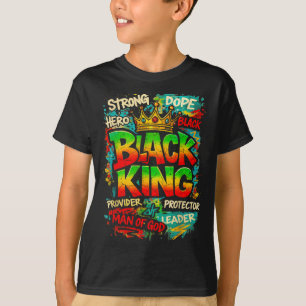 Camiseta Rey Negro Hombre De Dios Líder Fuerte Melanina Neg