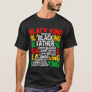 Camiseta Rey Negro Orgulloso Padre Negro Africano Historia 