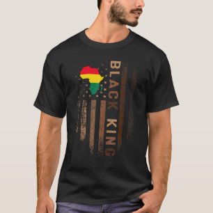 Camiseta Rey negro para hombres hombres historia mes viaje 