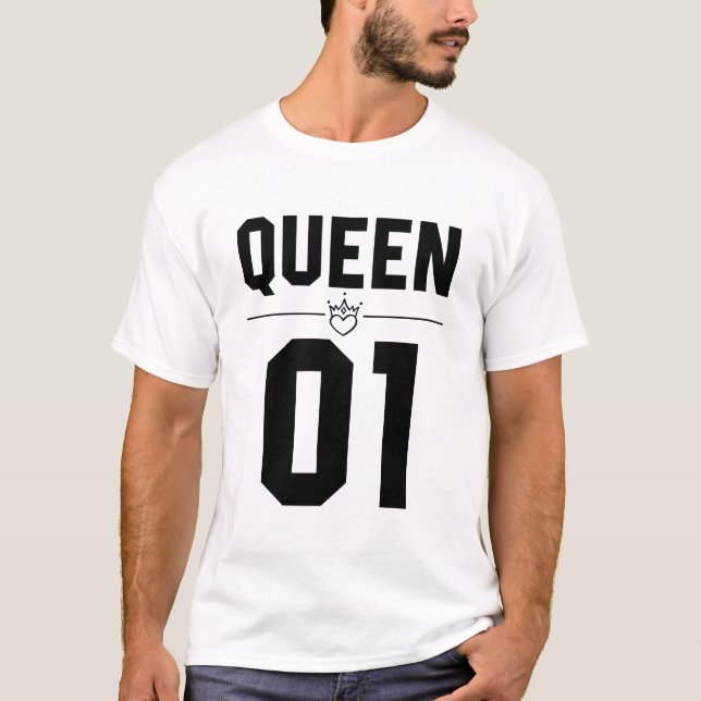 Camiseta Rey negro y reina 01 (Anverso)