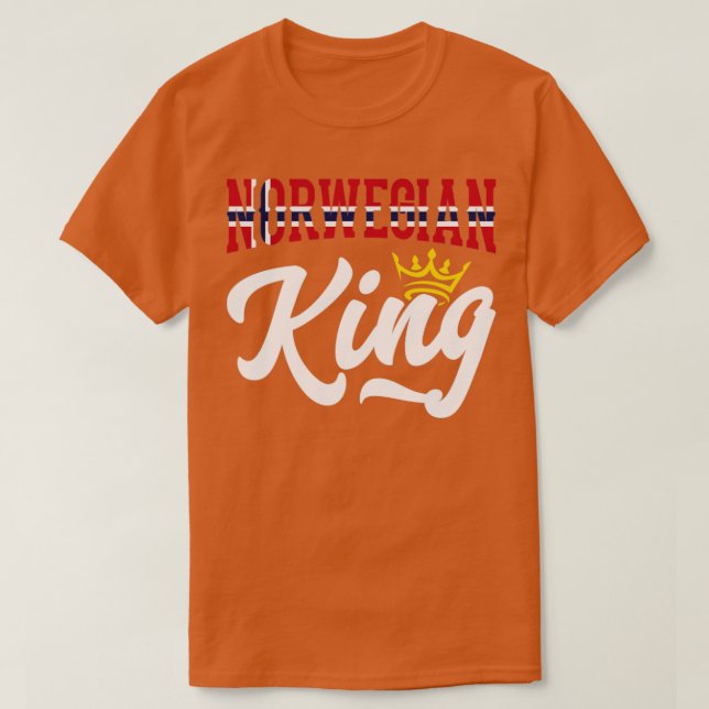 Camiseta Rey noruego Noruega Bandera noruega (Diseño del anverso)