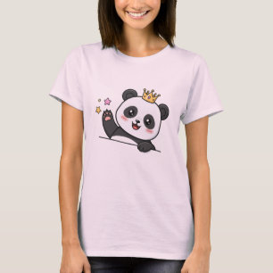 Camiseta Rey Panda Lindo Dibujo – Panda Peeki Corona Kawaii