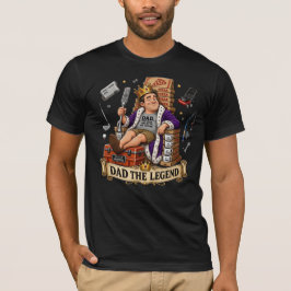 Camiseta Rey Papá Leyenda Día del Padre Trono Real Regalo