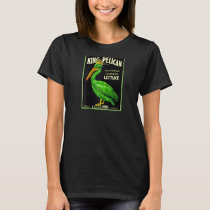 Camiseta Rey Pelicano Lechuga California Vegana Ve Verde Ra