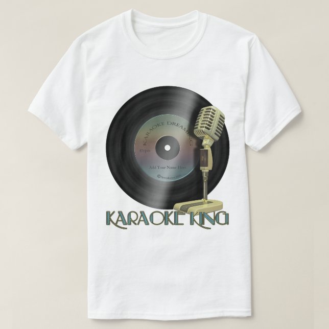 Camiseta Rey Personalized Record del Karaoke (Diseño del anverso)