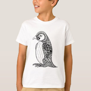 Camiseta Rey pingüino artístico Zendoodle