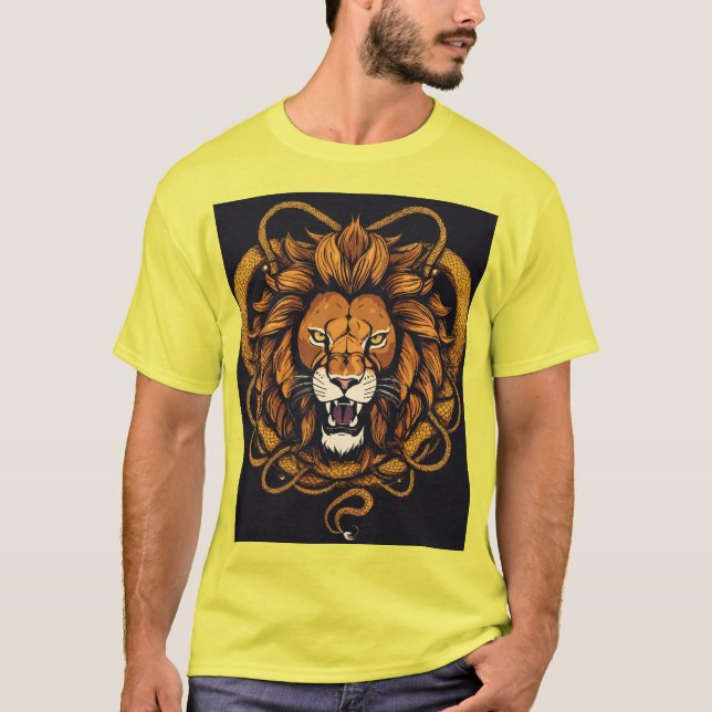 Camiseta Rey Serpiente León. (Anverso)