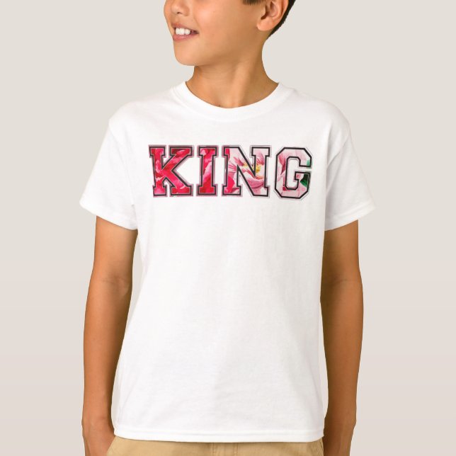 Camiseta Rey texto graffiti estilo letra (Anverso)
