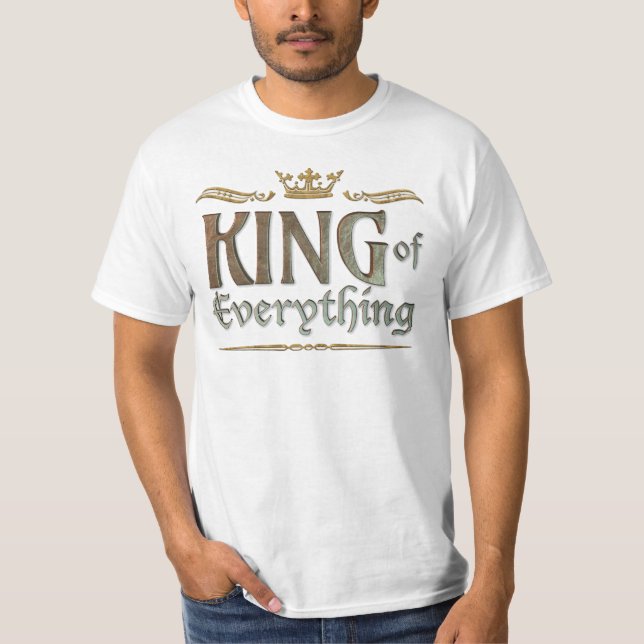 Camiseta REY todo - corona real medieval magnífica (Anverso)