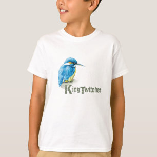 Camiseta Rey Twitcher Birdwatcher del martín pescador