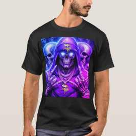 Camiseta Rey Urbano Cráneo con Corona Dorada Gráfica