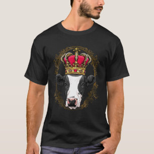 Camiseta Rey Vaca Llevando Corona Reina Vaca Animal