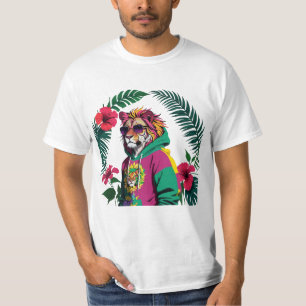 Camiseta Rey Vibrante de la Jungla con Estilo