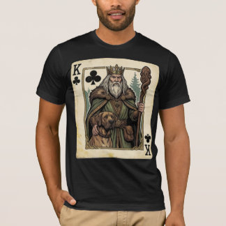 Camiseta Rey Vintage de Tréboles - Rey del Bosque con Perro