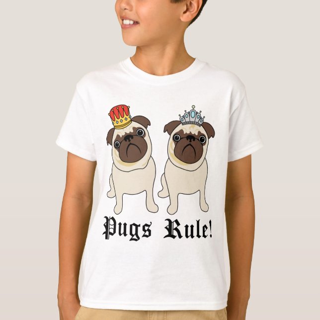Camiseta Rey y Reina Pug Tees (Anverso)