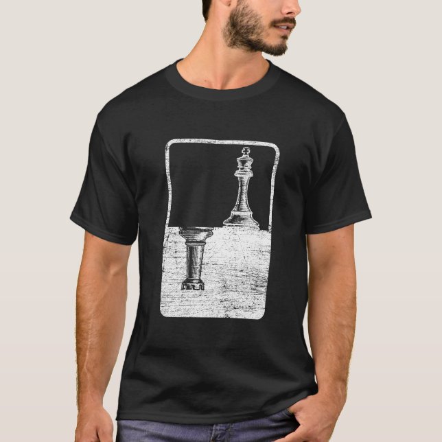Camiseta Rey y torre negra Weis ajedrez (Anverso)