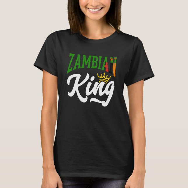 Camiseta Rey zambiano Zambia Bandera zambiana (Anverso)